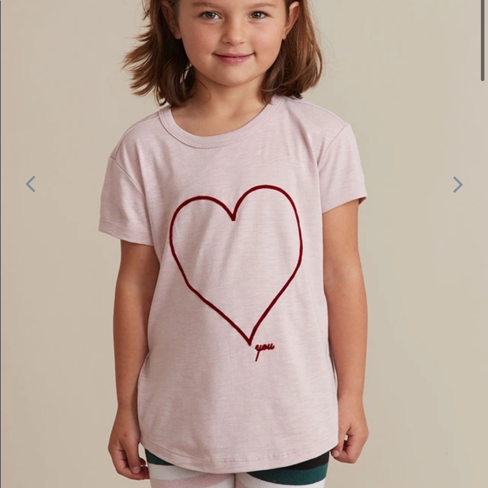 Marine Layer Kids Mini Heart You Tee in Lilac